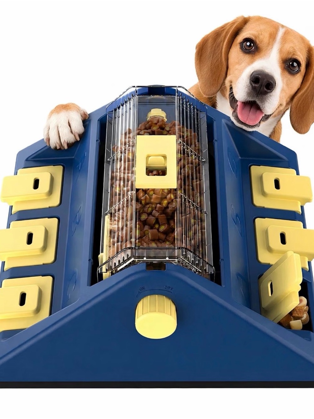 KADTC 2-Level Dog Puzzle Toy Rotating Treat Dispenser for Small/Medium Dogs